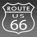 Route 66 - gravure miroir acrylique