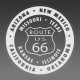 Route 66 et ses états - gravure miroir acrylique