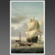 Dutch shipping scene, 17th century