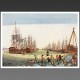 Baleinier, XVIIIe siècle - affiche voilier bateau navire