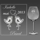 Mariage, St Valentin, verrerie, verre à vin, verre à eau