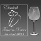 Mariage, St Valentin, verrerie, verre à vin, verre à eau