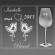 Mariage, St Valentin, verrerie, verre à vin, verre à eau