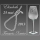 Mariage, St Valentin, verrerie, verre à vin, verre à eau