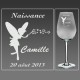 Naissance, bébé, heureux événement, verrerie, verre à vin