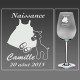 Naissance, bébé, heureux événement, verrerie, verre à vin