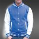 Teddy veste baseball bleu/blanc