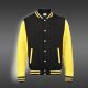 Teddy veste baseball_noir-jaune