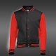 Teddy veste baseball_noir-rouge