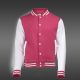 Teddy veste baseball_rose-blanc