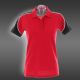 Polo Racing femme rouge-noir-blanc