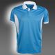 Polo respirant sport homme azur-blanc