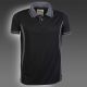 Polo respirant sport homme noir-gris