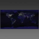 Vue aérienne des lumières nocturnes autour du monde
