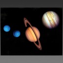 Neptune, Uranus, Saturne, Jupiter